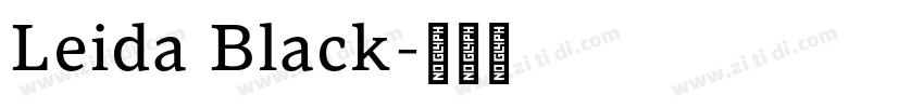 Leida Black字体转换